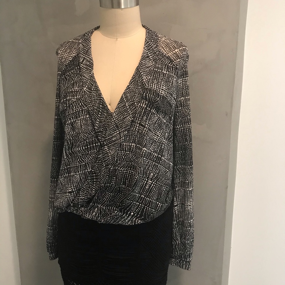 Bebe sheer printed top -under $25